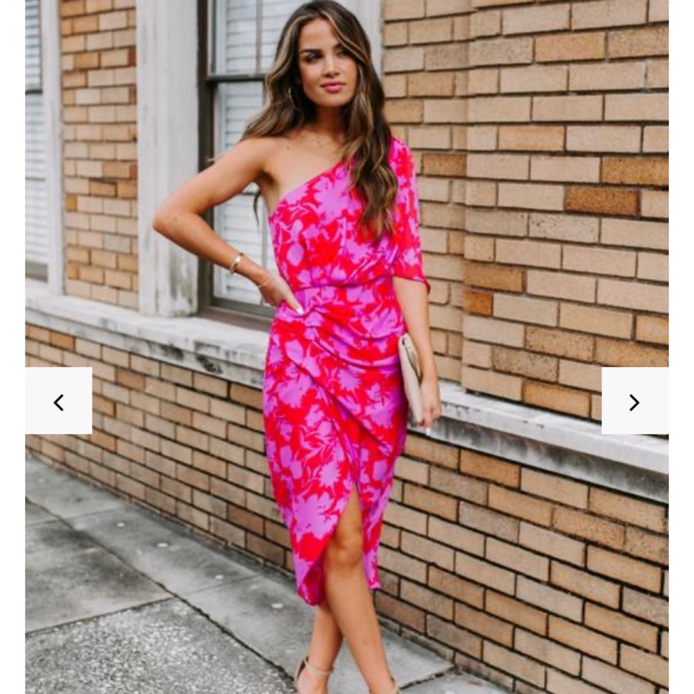 “Addicted to Love” One Shoulder Midi Dress - VICI